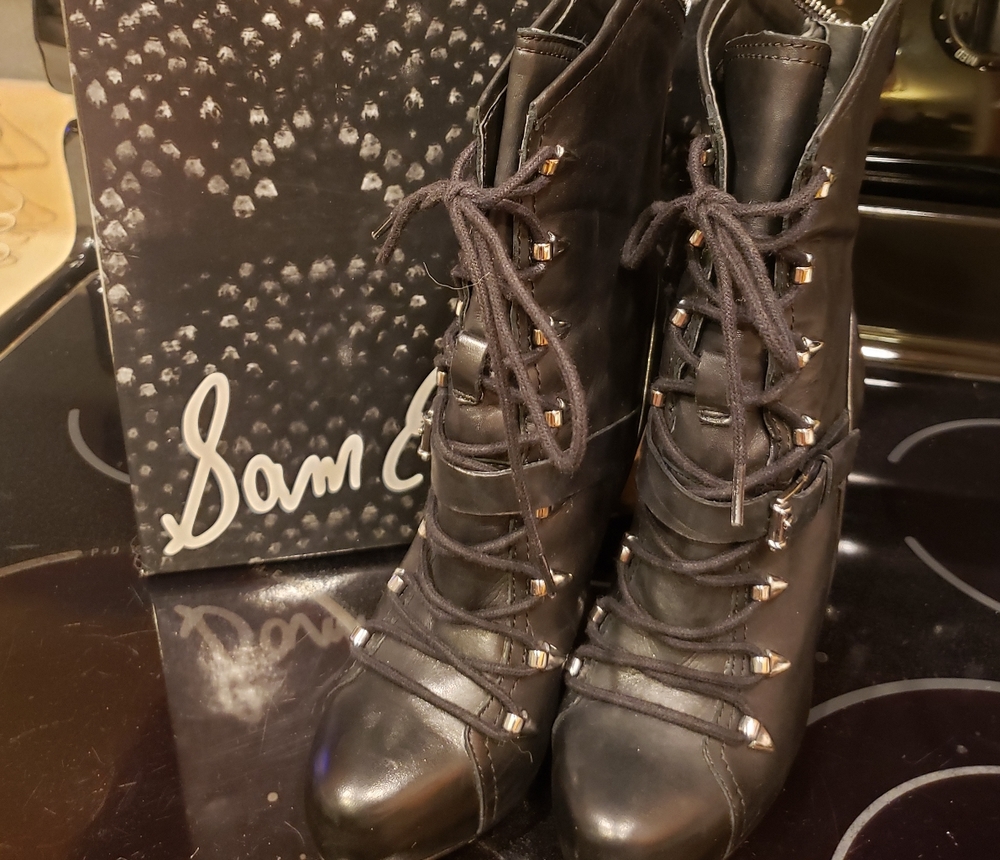 Sam Edelman Knox Black Leather Boot
